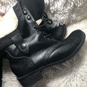 Lace up combat boots